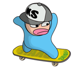 BLUE ZENTAI MAN sticker #924051