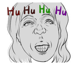 Funny face sticker(Female/English) sticker #924159