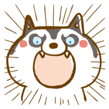 Scary face Siberian Husky sticker #925840
