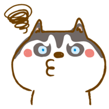 Scary face Siberian Husky sticker #925843