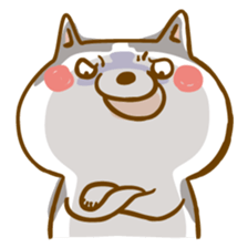 Scary face Siberian Husky sticker #925844