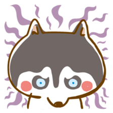 Scary face Siberian Husky sticker #925845