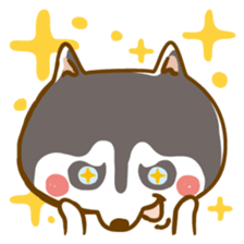 Scary face Siberian Husky sticker #925848