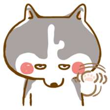 Scary face Siberian Husky sticker #925854