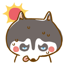 Scary face Siberian Husky sticker #925866