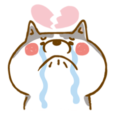 Scary face Siberian Husky sticker #925868