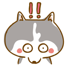 Scary face Siberian Husky sticker #925873