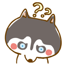 Scary face Siberian Husky sticker #925874
