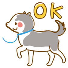 Scary face Siberian Husky sticker #925877