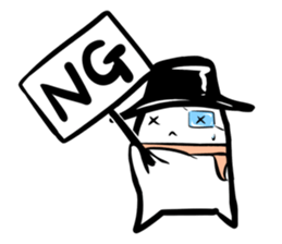 Black hutn sticker #925949