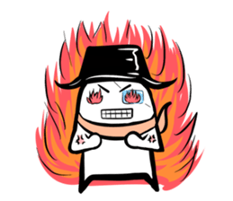 Black hutn sticker #925950