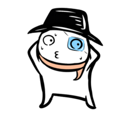 Black hutn sticker #925954