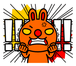 Red nose and one eyebrow rabbit sticker #926055