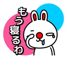 Red nose and one eyebrow rabbit sticker #926077