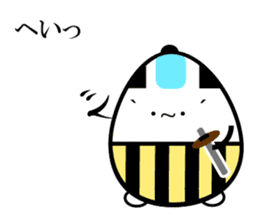 Japanese Samurai Egg sticker #926724