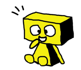 yellow robot sticker #928003