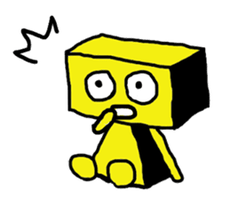 yellow robot sticker #928012