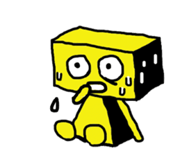 yellow robot sticker #928013