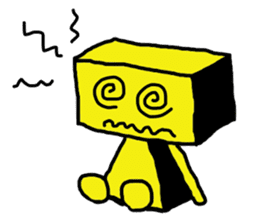 yellow robot sticker #928029