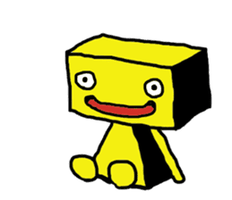 yellow robot sticker #928033