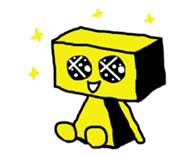 yellow robot sticker #928034