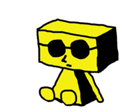 yellow robot sticker #928035