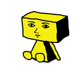 yellow robot sticker #928036