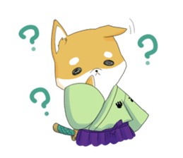 Dog Samurai My name Hachi. sticker #928542