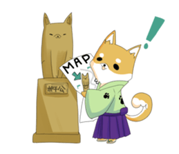 Dog Samurai My name Hachi. sticker #928543