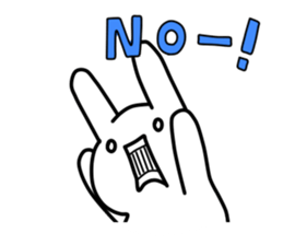 A bad rabbit sticker #930000