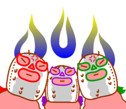 Three brothers wrestler&HAPPY LIFE sticker #930199