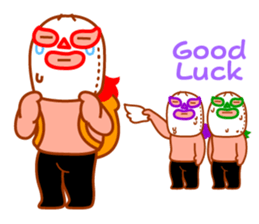 Three brothers wrestler&HAPPY LIFE sticker #930200