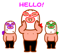 Three brothers wrestler&HAPPY LIFE sticker #930201