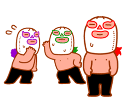 Three brothers wrestler&HAPPY LIFE sticker #930204