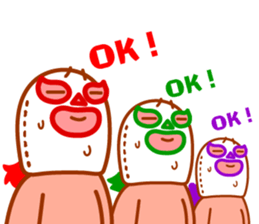 Three brothers wrestler&HAPPY LIFE sticker #930207