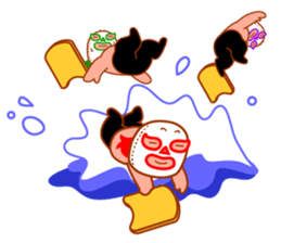 Three brothers wrestler&HAPPY LIFE sticker #930208