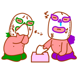Three brothers wrestler&HAPPY LIFE sticker #930209