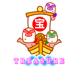 Three brothers wrestler&HAPPY LIFE sticker #930210