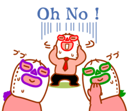 Three brothers wrestler&HAPPY LIFE sticker #930212