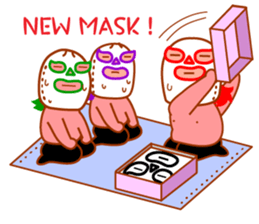 Three brothers wrestler&HAPPY LIFE sticker #930214