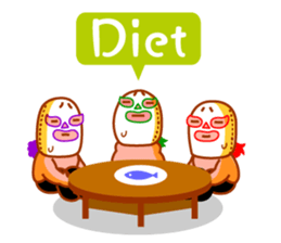 Three brothers wrestler&HAPPY LIFE sticker #930216