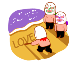 Three brothers wrestler&HAPPY LIFE sticker #930217