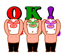 Three brothers wrestler&HAPPY LIFE sticker #930218