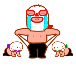 Three brothers wrestler&HAPPY LIFE sticker #930219