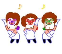 Three brothers wrestler&HAPPY LIFE sticker #930221