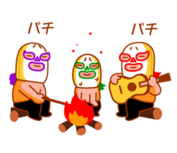 Three brothers wrestler&HAPPY LIFE sticker #930235