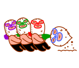 Three brothers wrestler&HAPPY LIFE sticker #930236