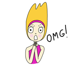 Eve, cheerfully girl sticker #932640