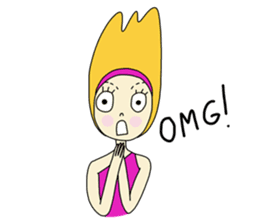 Eve, cheerfully girl sticker #932640