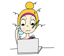 Eve, cheerfully girl sticker #932648